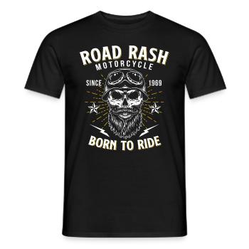 Motorcyclist Chopper - Men's T-Shirt - black - Front - AI Model Male 178 light (178cm)