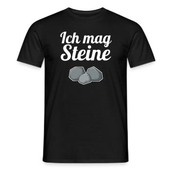 Ich mag Steine Ich hasse Menschen Steine sind okay - Männer T-Shirt - Schwarz - Vorne - AI Model Male 178 light (178cm)