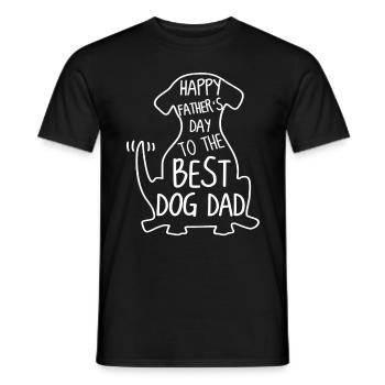 Happy Father's Day To The Best Dog Dad Dog Lover - Men's T-Shirt - black - Front - AI Model Male 178 light (178cm)