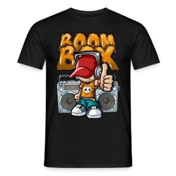Boombox - Men's T-Shirt - black - Front - AI Model Male 178 light (178cm)