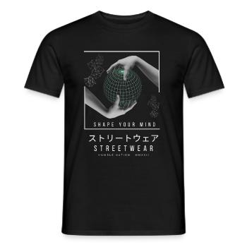 Shape your mind yourself. Motivational - Men's T-Shirt - black - Front - AI Model Male 178 light (178cm)