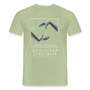 Shape your mind yourself. Motivational - Men's T-Shirt - sage - Front - AI Model Male 178 light (178cm)