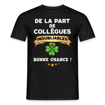 Collègue collègues inoubliables Cadeau Départ - T-shirt homme - noir - Devant - AI Model Male 178 light (178cm)