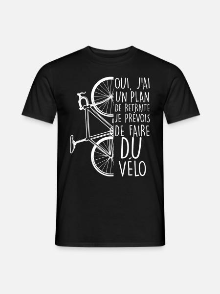 Plan De Retraite Vélo Cadeau Homme Ou Femme - T-shirt homme - noir