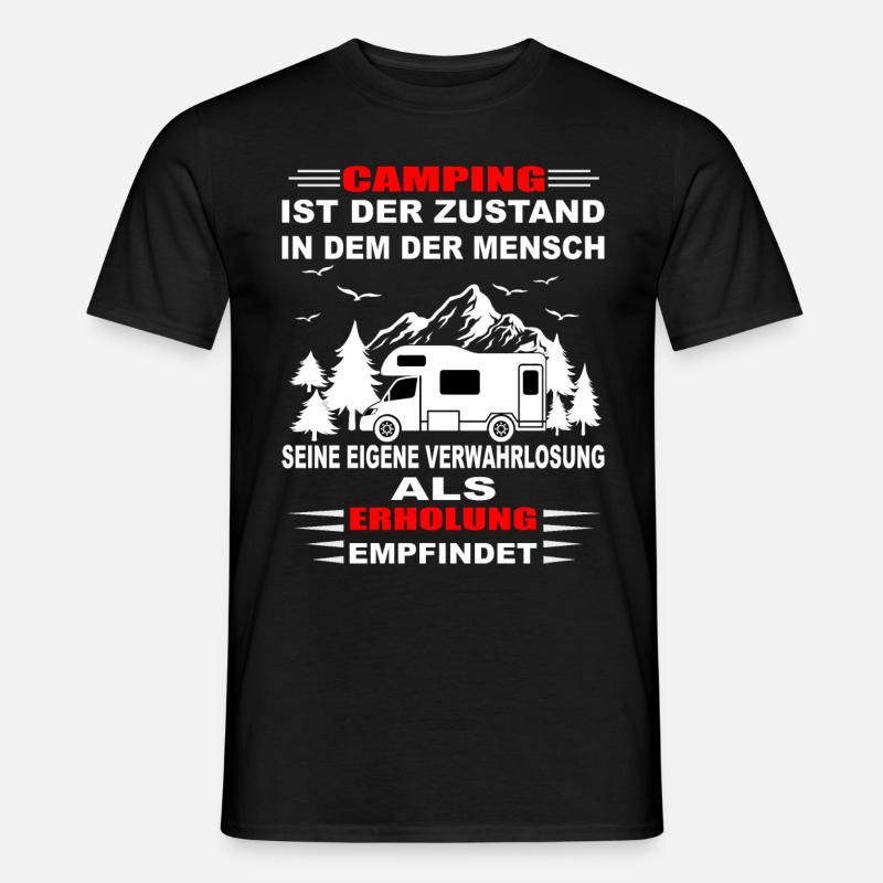 Campingurlaub Campingplatz - Männer T-Shirt - Schwarz