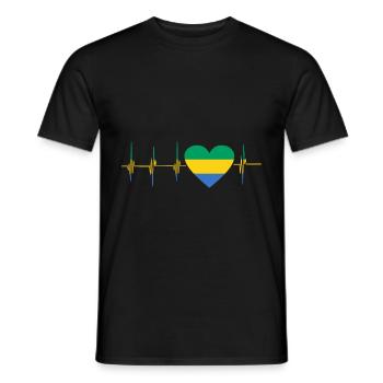 Gabun Afrika Geschenkidee - Männer T-Shirt - Schwarz - Vorne - AI Model Male 178 light (178cm)