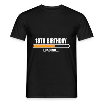 18-årsdag - T-shirt herr - svart - Fram - AI Model Male 178 light (178cm)