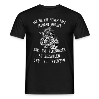 Bike Motorrad Biker Motorradfahrer - Männer T-Shirt - Schwarz - Vorne - AI Model Male 178 light (178cm)