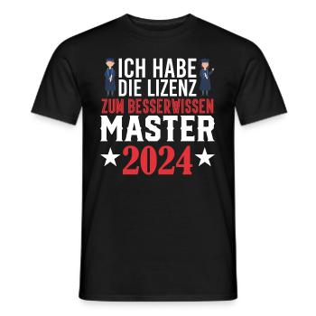 Master 2024 Masterabschluss Sponsion Absolvent - Männer T-Shirt - Schwarz - Vorne - AI Model Male 178 light (178cm)