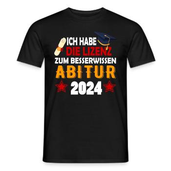Abitur 2024 Abireise Abifeier Abifahrt Abiturient - Männer T-Shirt - Schwarz - Vorne - AI Model Male 178 light (178cm)