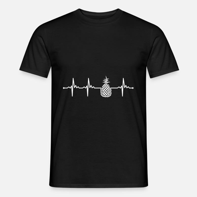 Ananas - Männer T-Shirt - Schwarz