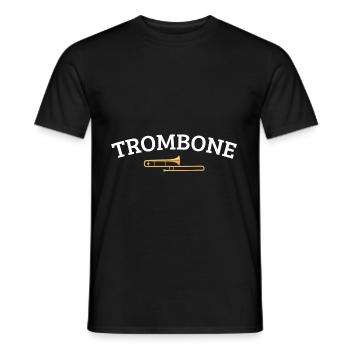 Trombone trombone trombone player gift trombones - Men's T-Shirt - black - Front - AI Model Male 178 light (178cm)