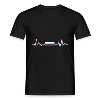 Russia - Men's T-Shirt - black - Front - AI Model Male 178 light (178cm)