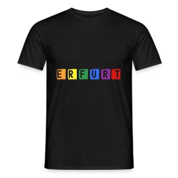 Erfurt Thüringen Skyline - Männer T-Shirt - Schwarz - Vorne - AI Model Male 178 light (178cm)