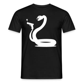 funny snake - Men's T-Shirt - black - Front - AI Model Male 178 light (178cm)