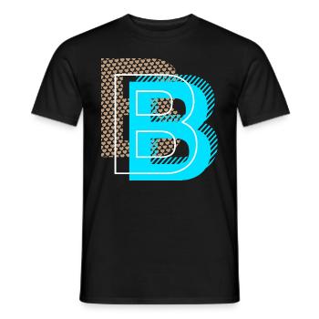Cooler Buchstabe B - Männer T-Shirt - Schwarz - Vorne - AI Model Male 178 light (178cm)