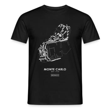 CIRCUIT OF MONTE CARLO - MONACO - Männer T-Shirt - Schwarz - Vorne - AI Model Male 178 light (178cm)