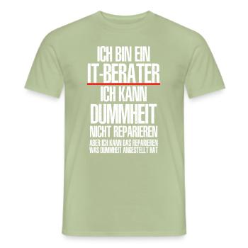 Ich Bin Ein IT BERATER Informatik Informatiker - Männer T-Shirt - Sage - Vorne - AI Model Male 178 light (178cm)