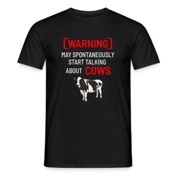 Cows farmer farmer saying - Men's T-Shirt - black - Front - AI Model Male 178 light (178cm)