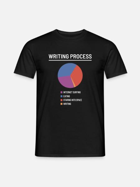 Author writer writing books gift - Men's T-Shirt - black