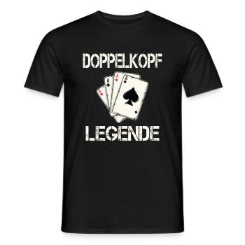 Doppelkopf Kartenspieler - Männer T-Shirt - Schwarz - Vorne - AI Model Male 178 light (178cm)