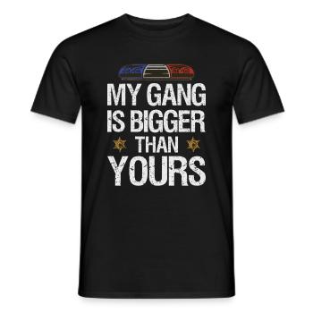 Agent de police disant drôle - T-shirt homme - noir - Devant - AI Model Male 178 light (178cm)