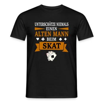 Skatspieler Spruch Skat Geschenk - Männer T-Shirt - Schwarz - Vorne - AI Model Male 178 light (178cm)