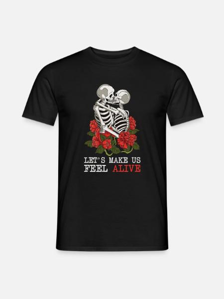 De Liefde van de Dag van de Valentijnskaart van het Paar - Heren T-shirt - zwart