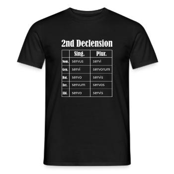 Latin Declination Language Latin Teacher - Men's T-Shirt - black - Front - AI Model Male 178 light (178cm)