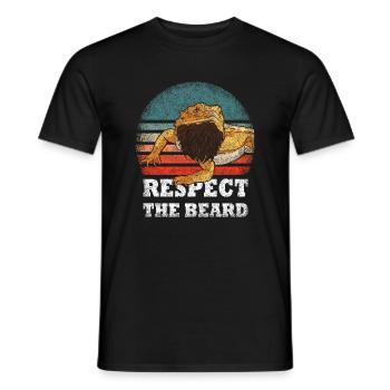 Bartagames Lizard Bearded Dragon - Men's T-Shirt - black - Front - AI Model Male 178 light (178cm)
