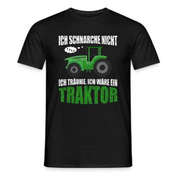 Traktor Schnarchen Trekker Schlepper Landwirt - Männer T-Shirt - Schwarz - Vorne - AI Model Male 178 light (178cm)