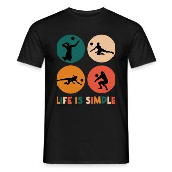 Beachvolleyball Volleyball Team Spieler - Männer T-Shirt - Schwarz - Vorne - AI Model Male 178 light (178cm)