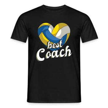 Beach volley de beach volley coach coach de volley-ball - T-shirt homme - noir - Devant - AI Model Male 178 light (178cm)