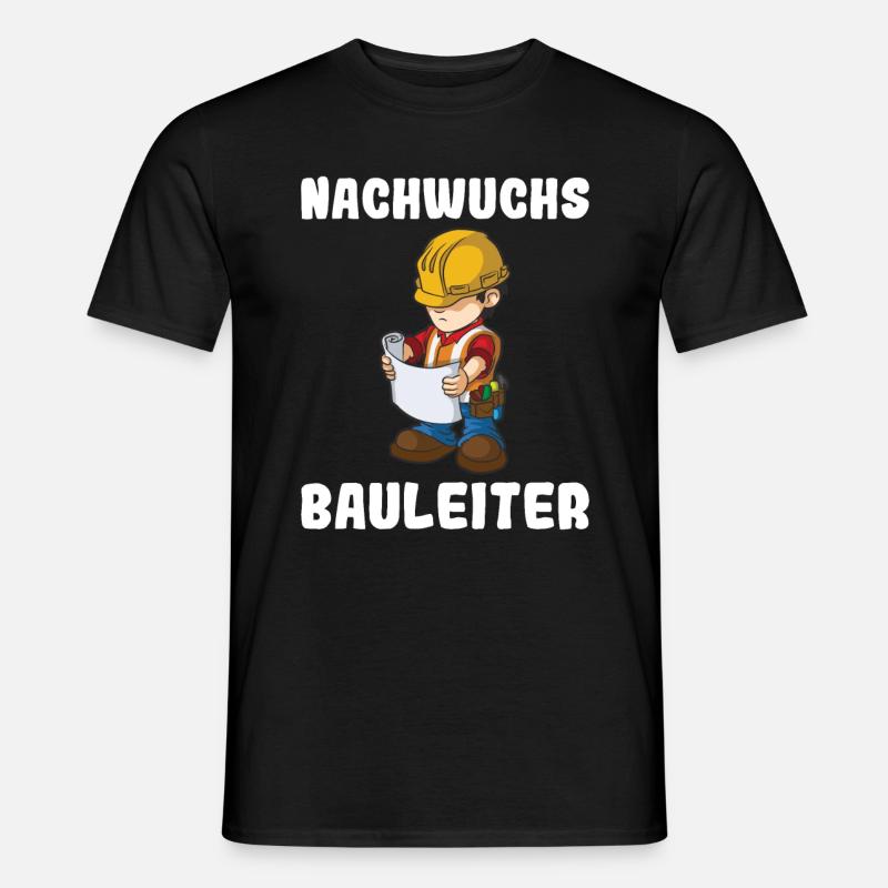 Nachwuchs Bauleiter Baustelle Bauarbeiter Jungen - Männer T-Shirt - Schwarz