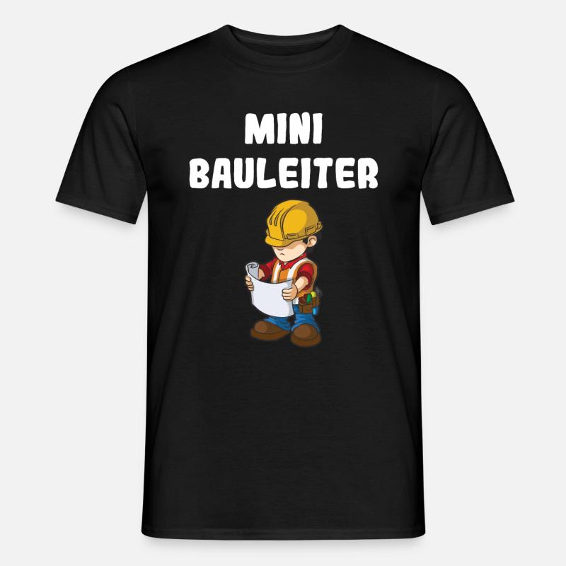 Nachwuchs Bauleiter Baustelle Bauarbeiter Jungen - Männer T-Shirt - Schwarz
