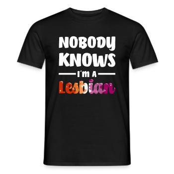 Lesbian LGBT Gay Pride LGBTQ Gay - Men's T-Shirt - black - Front - AI Model Male 178 light (178cm)