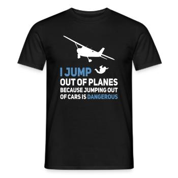 Fallschirmspringer Skydiving Skydiver Lustig - Männer T-Shirt - Schwarz - Vorne - AI Model Male 178 light (178cm)