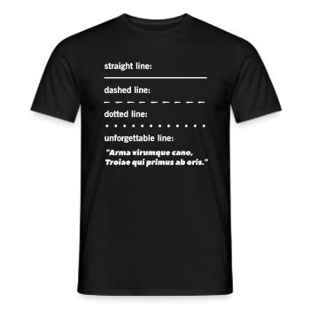Latin Latin teacher Latin saying Funny - Men's T-Shirt - black - Front - AI Model Male 178 light (178cm)