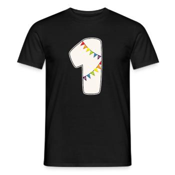 1 Birthday 1 Year Number 1 Girl Rainbow - Men's T-Shirt - black - Front - AI Model Male 178 light (178cm)