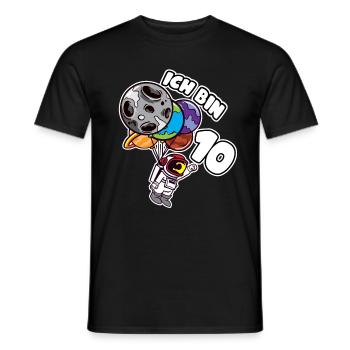 10 Geburtstag Ich Bin 10 Astronaut 10 Jahre - Männer T-Shirt - Schwarz - Vorne - AI Model Male 178 light (178cm)