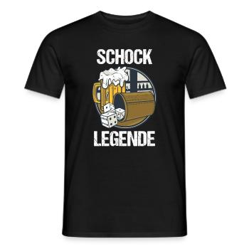 Schock Legende Schocken Würfelspiel Trinkspiel - Männer T-Shirt - Schwarz - Vorne - AI Model Male 178 light (178cm)