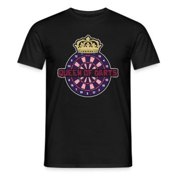 Queen of Darts - Darts Player Dart Darts Disc - T-shirt homme - noir - Devant - AI Model Male 178 light (178cm)