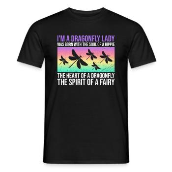 Dragonfly Spirituality Mythology Insects Animal - Men's T-Shirt - black - Front - AI Model Male 178 light (178cm)