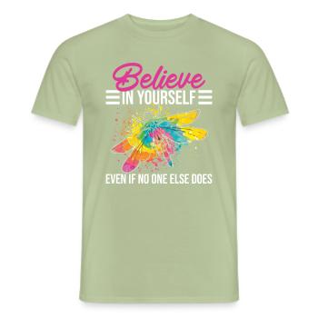 Libelle Spiritualität Mythologie Insekten Tier - Männer T-Shirt - Sage - Vorne - AI Model Male 178 light (178cm)