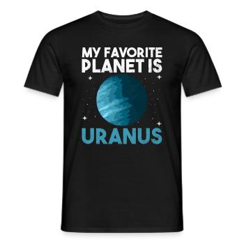 My Favorite Planet Is Uranus - Uranus Planet - Men's T-Shirt - black - Front - AI Model Male 178 light (178cm)