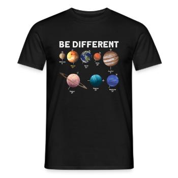 Soyez différent - Venus Planet Solar System - T-shirt homme - noir - Devant - AI Model Male 178 light (178cm)