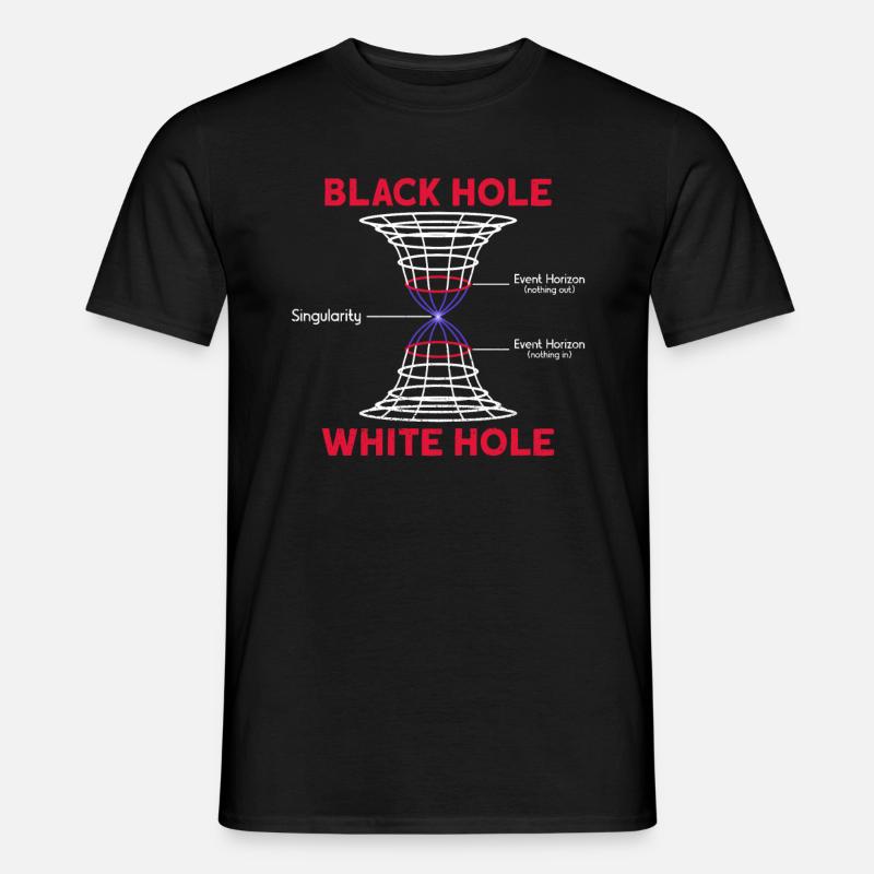 Black Hole - White Hole - Schwarzes Loch Astronom - Männer T-Shirt - Schwarz