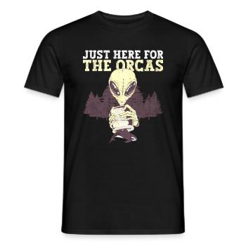 Juste ici pour les orques - Orque extraterrestre - T-shirt homme - noir - Devant - AI Model Male 178 light (178cm)
