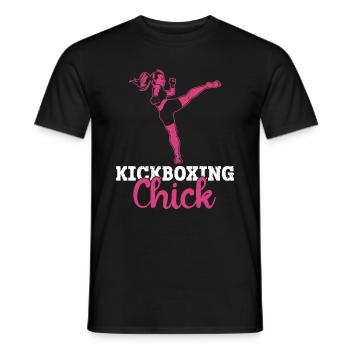 Kickboxing Chick - Kickboxen Kickboxer Kickboxing - T-shirt homme - noir - Devant - AI Model Male 178 light (178cm)