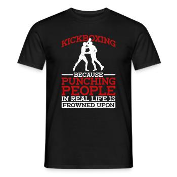 Kickboxen Kickboxer Kickboxing - T-shirt homme - noir - Devant - AI Model Male 178 light (178cm)